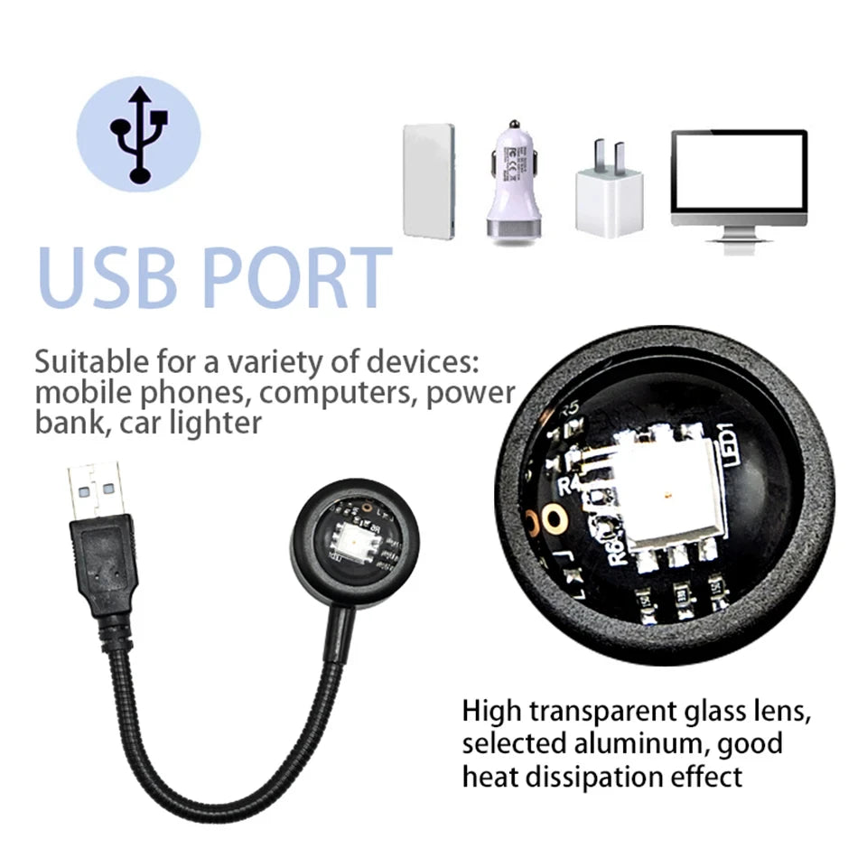 2er Set USB LED Sonnenuntergangslampe - Nachtlichtprojektor für Fotografie, Wandatmosphäre, Neonlichter für Partydekoration, LED Sunset Lamp