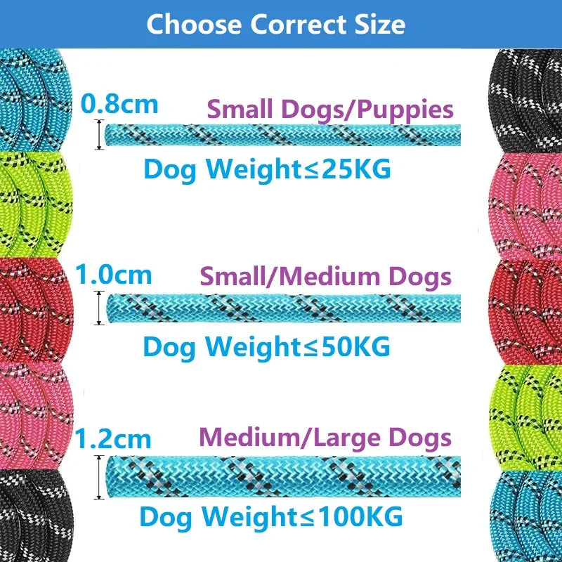 Extra Stabile Hundeleine mit Weichem Griff – 120/150/200/300 cm, Perfekt für Starke Hunde, Komfortabel & Sicher