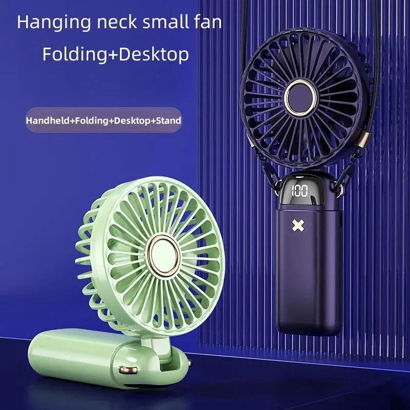 Mini-Handventilator für unterwegs – Tragbarer, Geräuscharmer Tischventilator für Büro, Studentenzimmer und Outdoor-Nutzung, Wiederaufladbarer und Kompakter Handheld-Fan