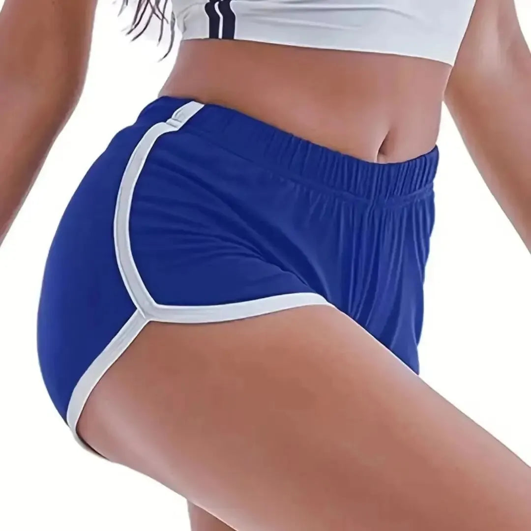 Damen Sport-Shorts – Lässige, lockere, gerade geschnittene High-Waist-Yoga-Hotpants, dünnes, atmungsaktives Material mit Anti-Rutsch-Funktion für maximalen Komfort bei Training und Freizeit