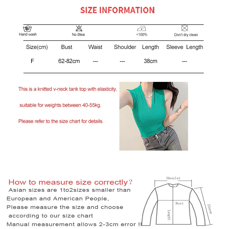 Frauen Camis für Sommer - Schlichte Tanktops, V-Ausschnitt Crop Tops, Latin Style Strick Hot Top für den Frühling