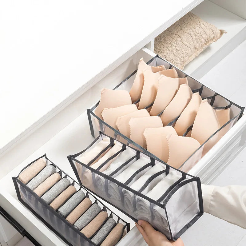 1pc Platzsparender Organizer für Unterwäsche, Socken und BHs - Faltbare Aufbewahrungsbox für den Kleiderschrank