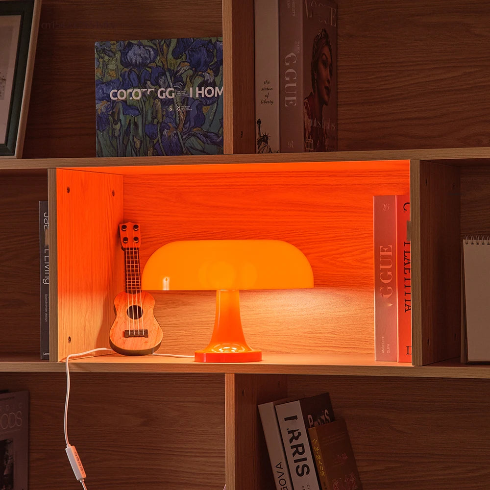 Klassische Dimmbare Pilz-Tischlampe – Modernes Bauhaus-Design für eine Stilvolle Schlafzimmeratmosphäre mit LED-Lichtquelle