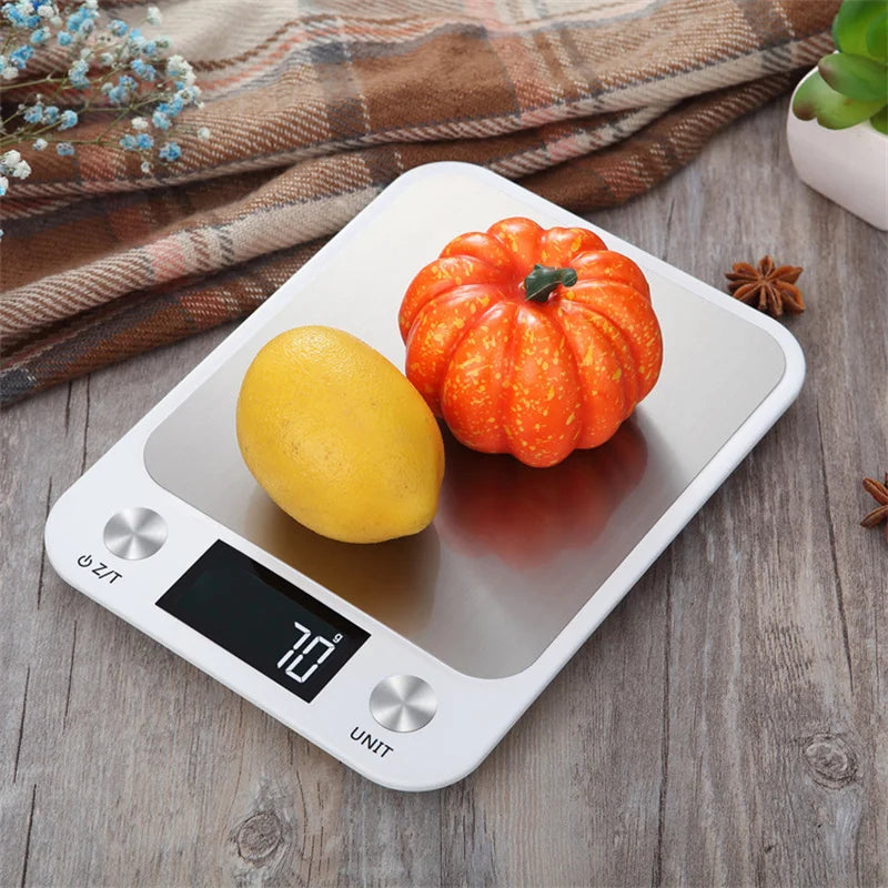 Digitale Küchenwaage: Edelstahl-Design, 5/10/15 kg, für Lebensmittel, Kaffee, Kochen und Backen