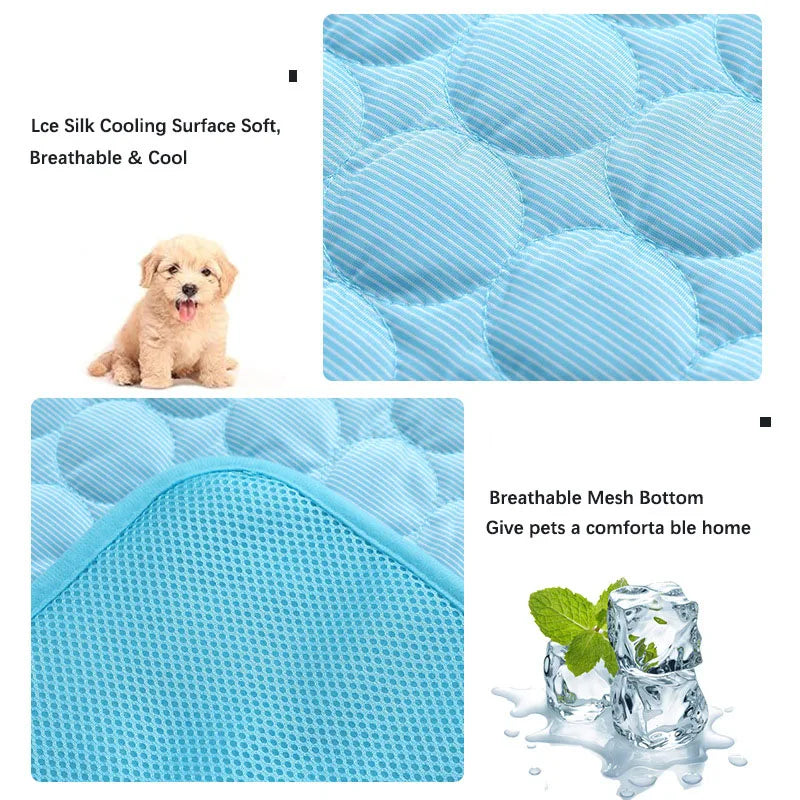 Erfrischende Kühlmatte für Hunde und Katzen – Sommerliche Pet Mat für kühle Entspannung, atmungsaktiv, waschbar und ideal für Sofa und Bett