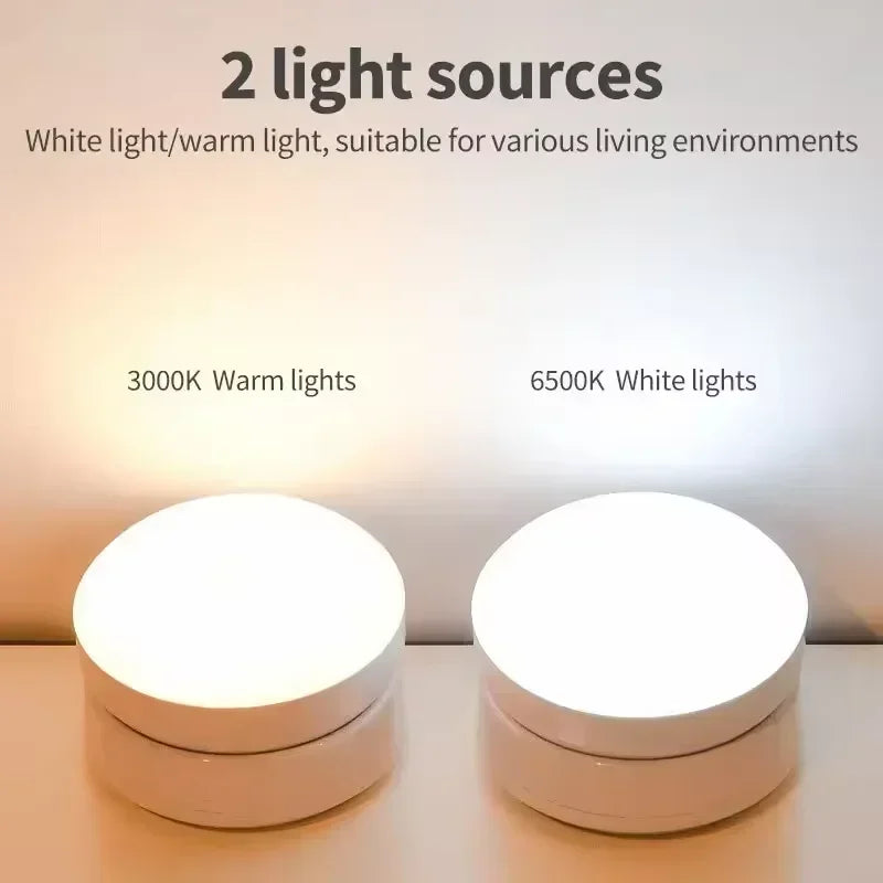 Xiaomi Nachtlampe mit Bewegungssensor – Wiederaufladbares kabelloses LED-Licht mit 360° drehbarer Magnetbefestigung für Küche, Schlafzimmer oder Nachttisch
