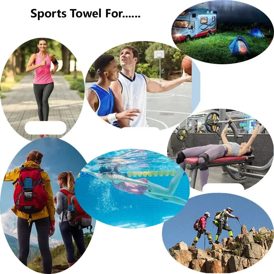 Schnell-Trocknendes Mikrofaser-Handtuch 40x80/76x152CM – Perfekt für Sport, Yoga, Fitness, Basketball, Outdoor-Abenteuer, Camping und Strand, Multifunktionales Sporthandtuch