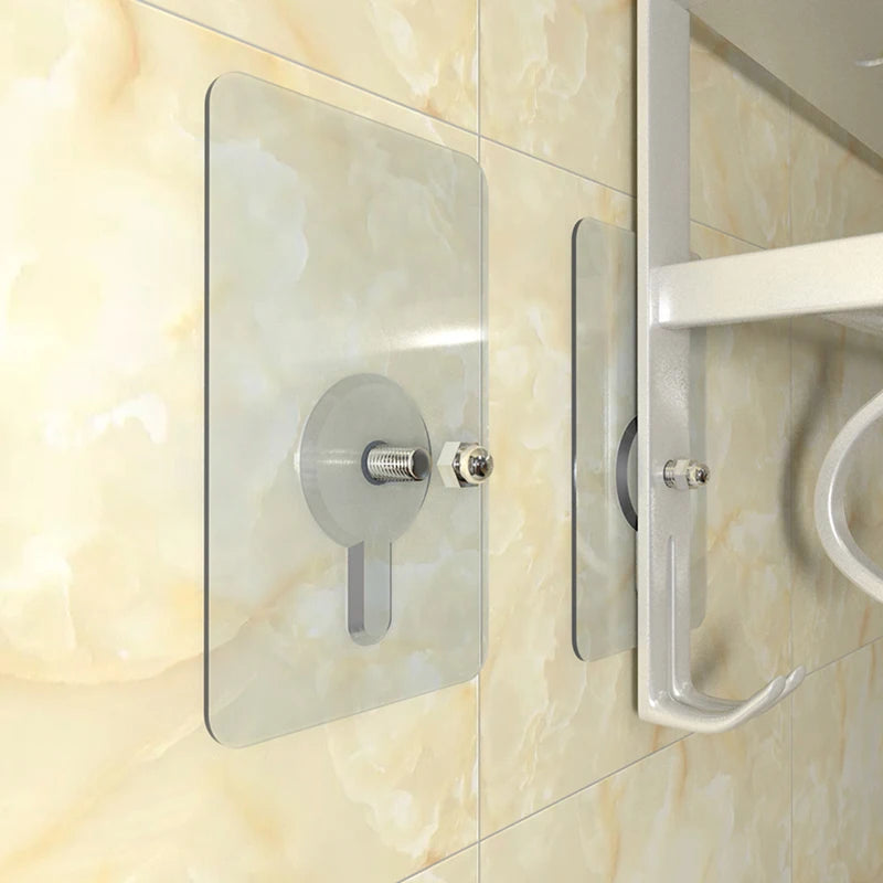 6 Stück starke selbstklebende nahtlose Haken – Wasserdicht, transparent, langlebig, für Küche und Bad, ideal für Wandmontage ohne Bohren, Selbstklebende Wandhaken