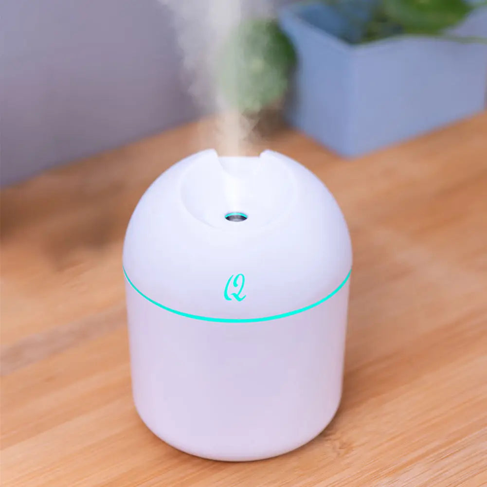220ml Tragbarer USB-Ultraschall-Luftbefeuchter - Ätherisches Öl Diffusor, Auto Reiniger, Aroma Anion Nebelgerät mit LED-Licht