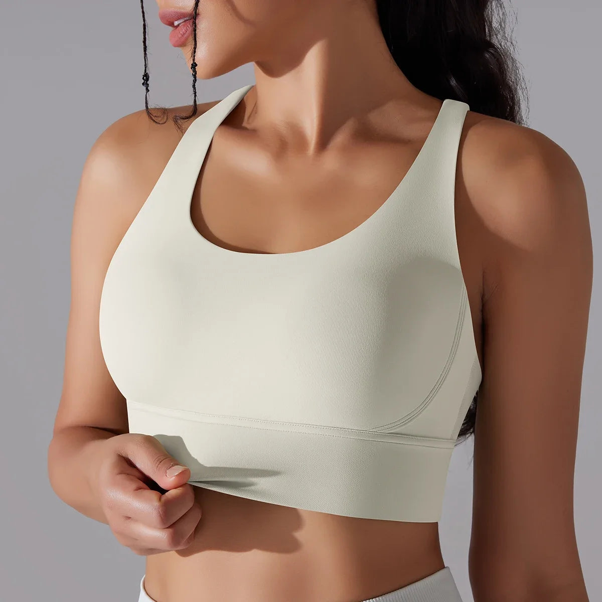Komfortables Yoga-Bra Tanktop für Frauen – Fitness Sport-Bra mit Naked Feel, Gym-Vest, Camisole für Workout, Sportbekleidung