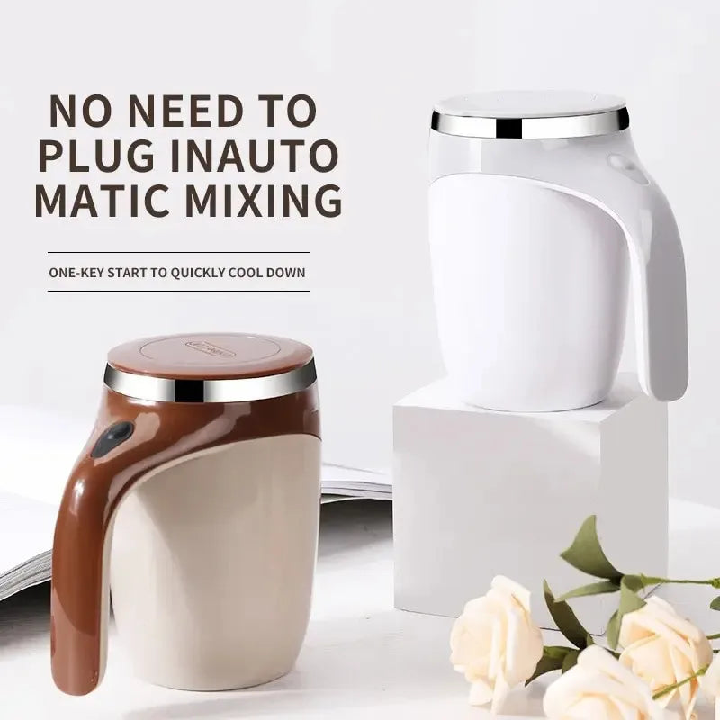 Automatischer Rührbecher mit Magnet – Edelstahl-Kaffeebecher für müheloses Mischens von Milchshakes und Getränken