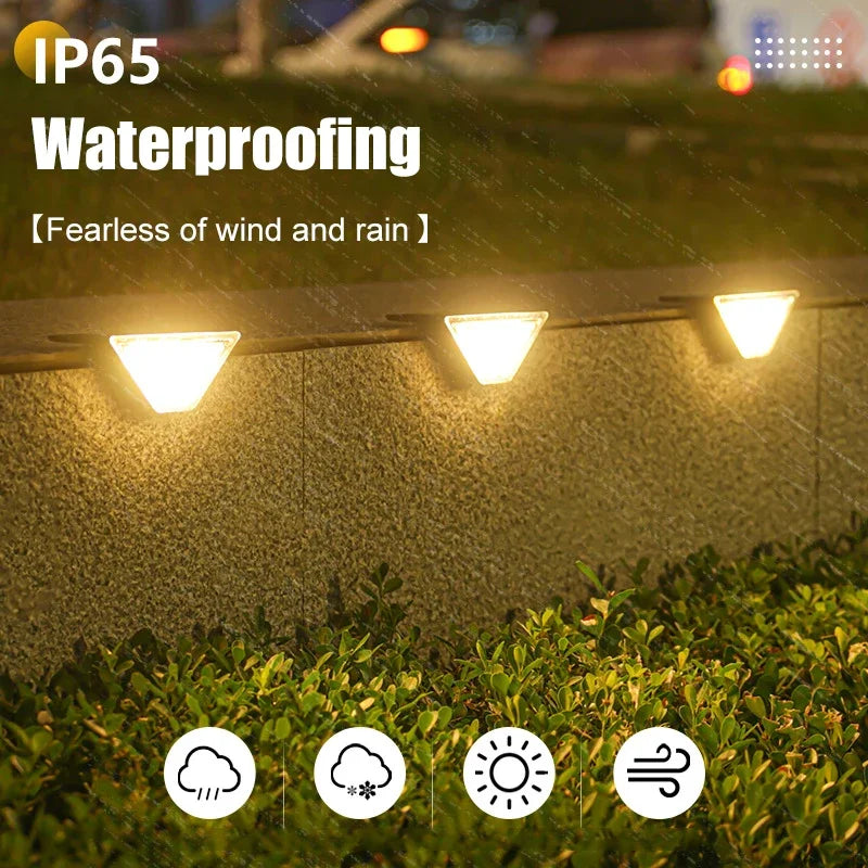 Solar Treppenlichter, Solar Stufenlicht Outdoor, Diebstahlsicher, Wasserdicht Dekoration für Garten, Treppe, Deck, Veranda und Patio, Umweltfreundliche Beleuchtung