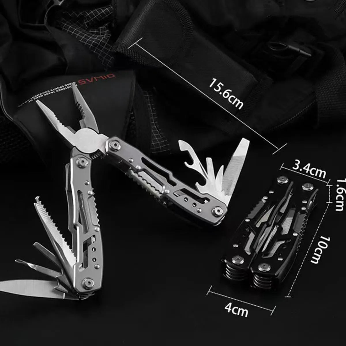 Outdoor Multitool Edelstahl EDC Faltwerkzeug Überlebensmesser Zange