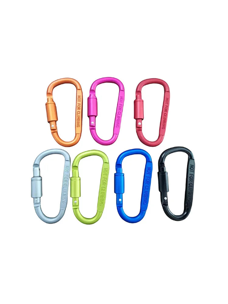 4 Stk. Aluminium Karabinerhaken für Rucksäcke, Outdoor Camping, Wandern