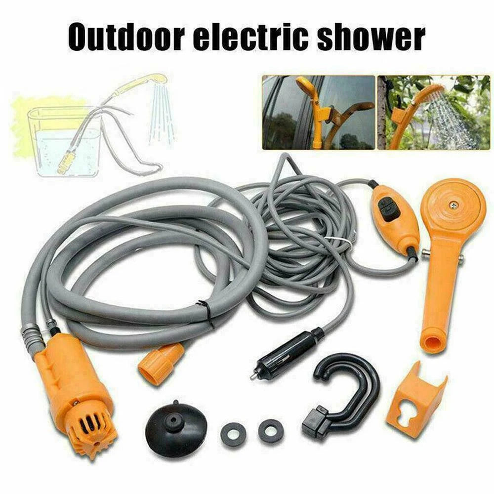 Outdoor Campingdusche 12V – Wasser Sparen und Umweltfreundlich, Ideal für Reisen und Haustierpflege