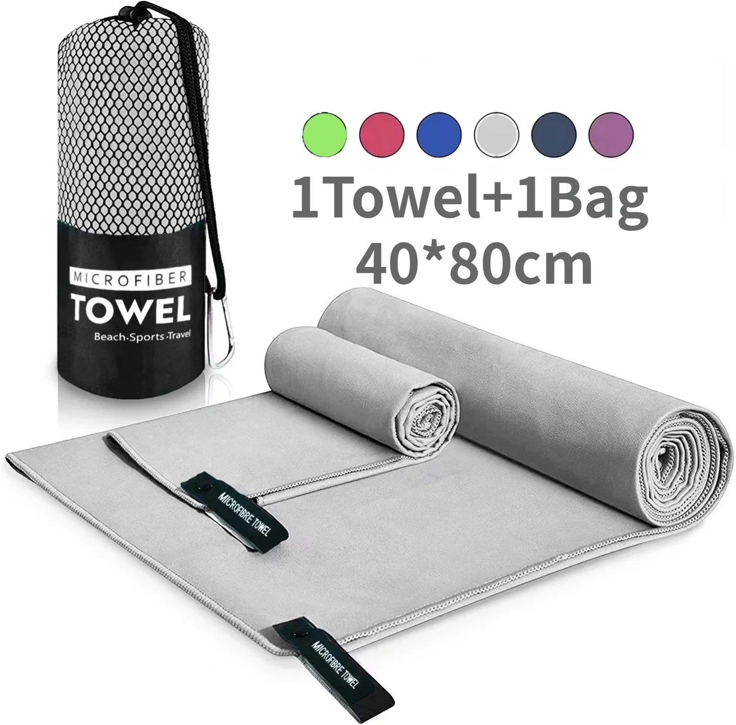 Schnelltrocknendes Mikrofaser-Handtuch – Kompakt, ultraleicht & super saugfähig, perfekt für Sport, Reisen & Outdoor