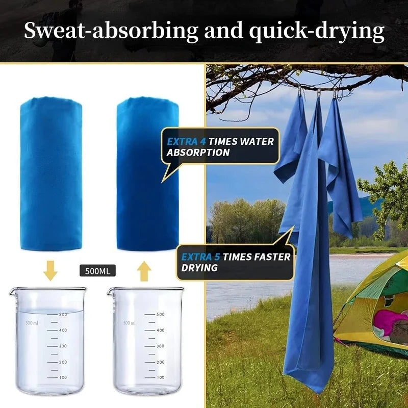 Schnelltrocknendes Mikrofaser-Handtuch – Kompakt, ultraleicht & super saugfähig, perfekt für Sport, Reisen & Outdoor