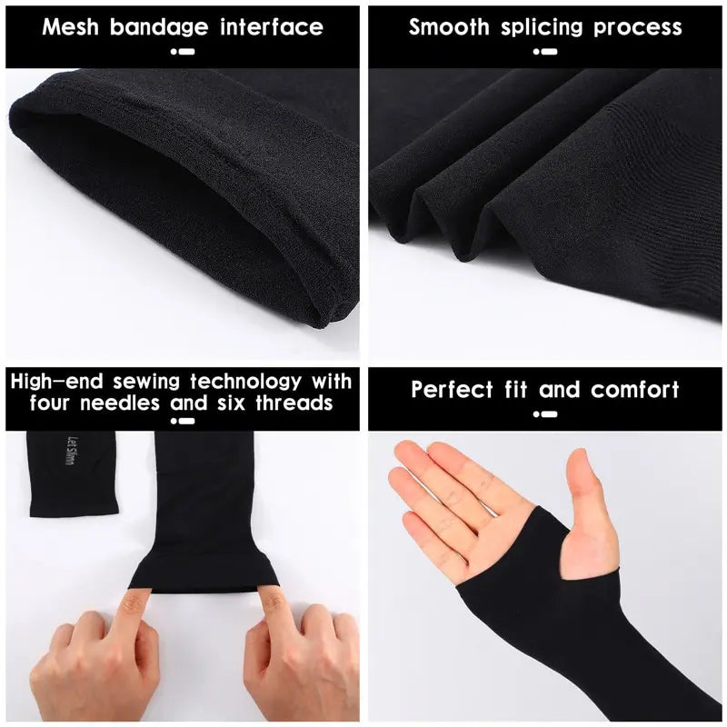1 Paar Fingerlose Kühlende Armschoner – Hoch elastische, atmungsaktive Ice-Silk-Ärmel für Outdoor-Aktivitäten, Angeln und Radfahren