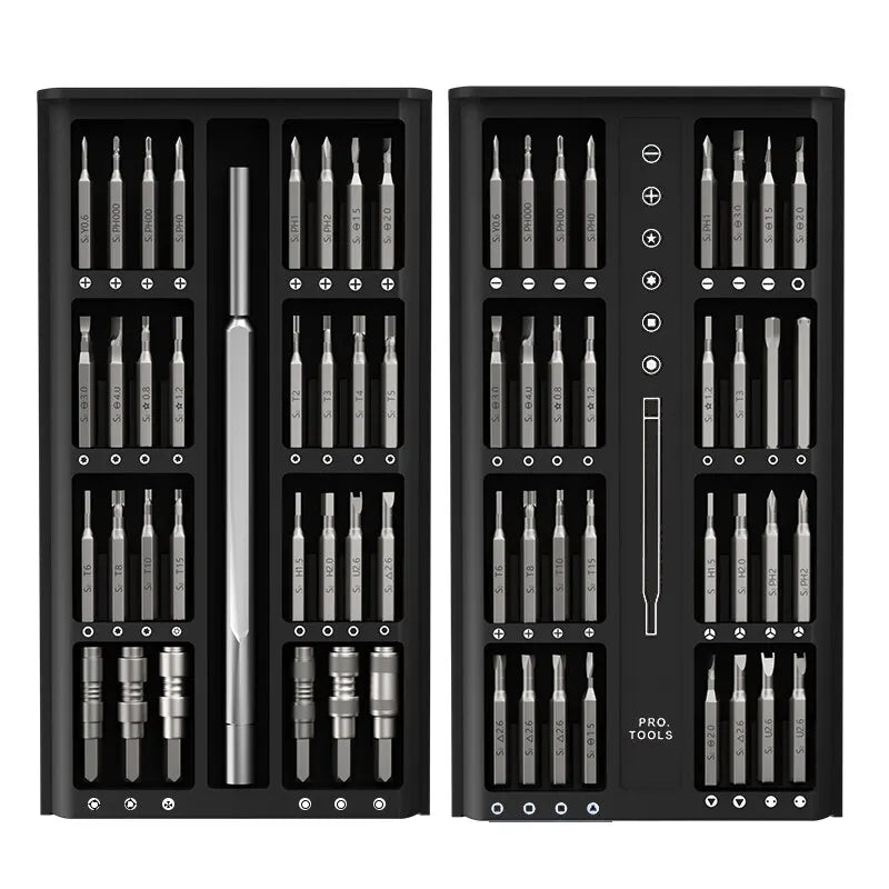 Magnetisches Schraubendreher-Set 63-in-1 Kit – Präzisions-Bits für Elektronik, Computer, PC und Handy – Multifunktionales Wartungswerkzeug