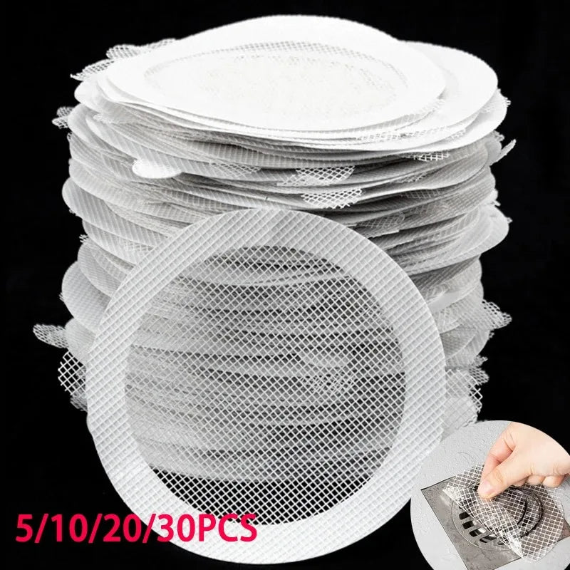 5/30 Stk. Hochwertige Einweg-Mesh-Abflussfilter – Anti-Blockier-Ablaufaufkleber für Haarfang und Abflussabdeckung in Bad und Küche
