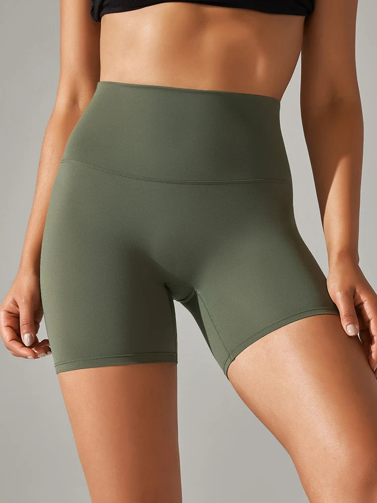 Hochwertige Sportshorts für Frauen – Squat-Proof, Hoher Bund, Atmungsaktiv, Schnell Trocknend, Perfekt für Yoga, Fitness und Radfahren