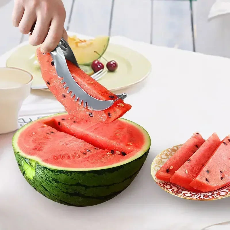 Edelstahl-Windmühlen-Wassermelonen-Cutter – Effizienter Obstschneider für Präzises Schneiden von Wassermelonen, Innovatives Küchenwerkzeug
