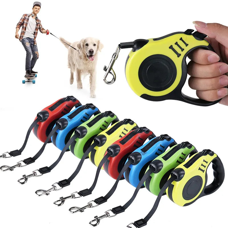 Retractable Dog Leash 3M/5M – Flexibles, automatisches Hundegeschirr für kleine, mittlere und große Hunde, perfekt für unterwegs