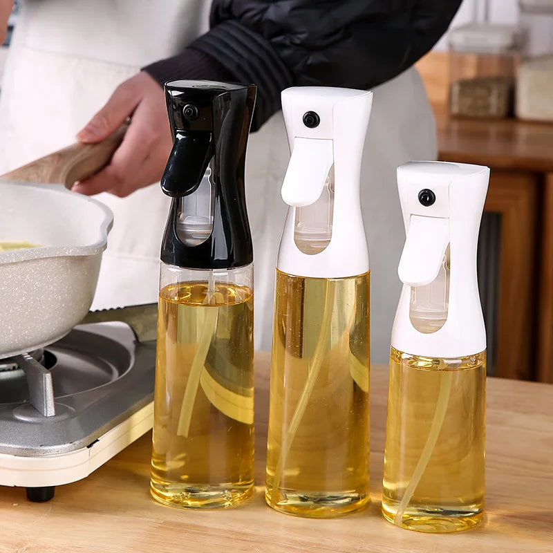 Premium Öl Sprayer-Flasche - 200 ml Kapazität, Edelstahl-Sprühdüse, für Kochen, Backen, Grillen, BBQ, Picknick - Wiederverwendbar und Leicht zu Reinigen, Nachhaltig und einfach zu befüllen