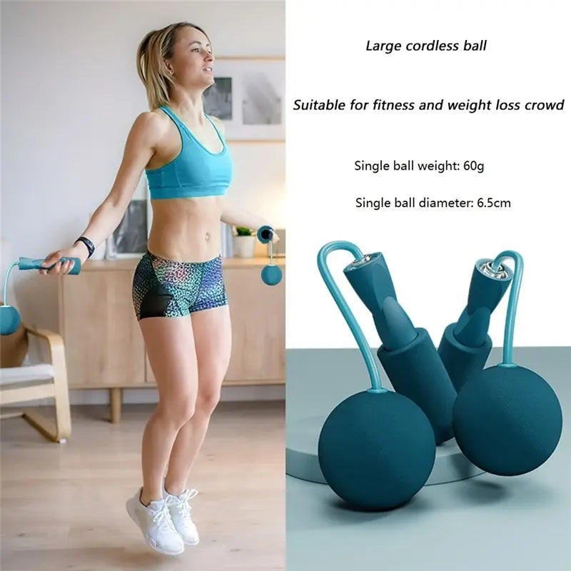 Seilloses Springseil mit Schweren Kugeln – Sport- und Fitness-Training, Bodybuilding, Schnelles Springen, Heim- und Gym-Ausrüstung für effektives Training