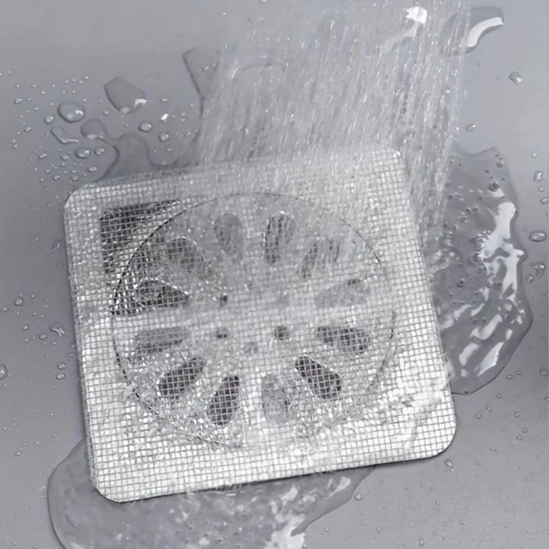10er Set Hochwertige Einweg-Duschabfluss-Filter – Mesh-Abdeckungen für Abflüsse, Boden-Siebe, Haarsperren für Dusche, Bad und Küche