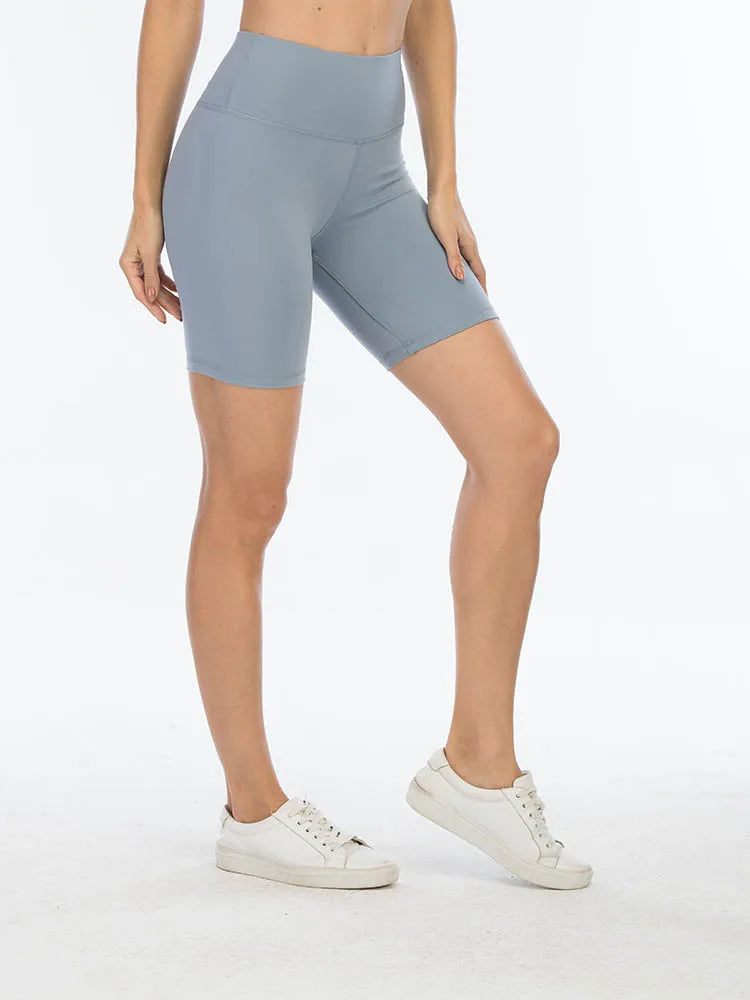 Hochwertige Gym Shorts für Damen – 14 Farben, Skinny Stretch, hohe Taille, einfarbig, ideal für Fitness und Sport
