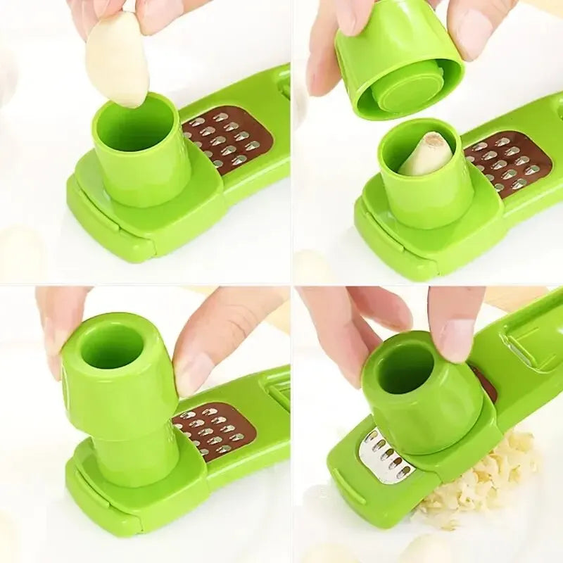 1er-Pack Mini-Knoblauchhacker – Kreative Knoblauchpresse für die Küche, Manueller Knoblauchstampfer in Grün, Praktische Küchenhelfer