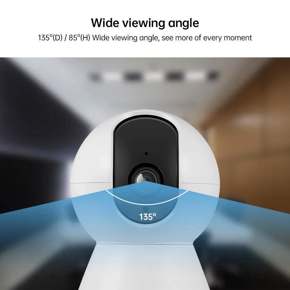 KERUI 5MP Tuya Smart Mini WiFi IP Kamera – Indoor Wireless Sicherheitskamera mit AI-Menschenerkennung, Automatischer Verfolgung und CCTV-Überwachung