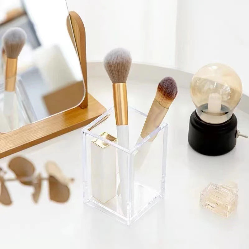 Make-up-Pinsel-Organizer – Robuster Acryl-Kosmetikaufbewahrungsbehälter für Pinsel und Schönheitsartikel – Schreibtisch-Organizer für Kosmetik