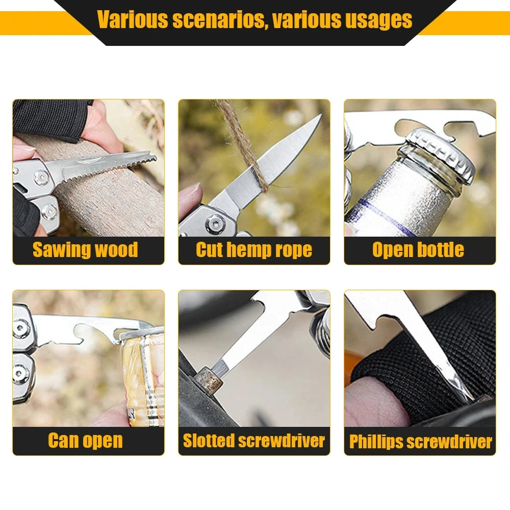 14-in-1 Multifunktionswerkzeug Taschenmesser – Outdoor, Camping