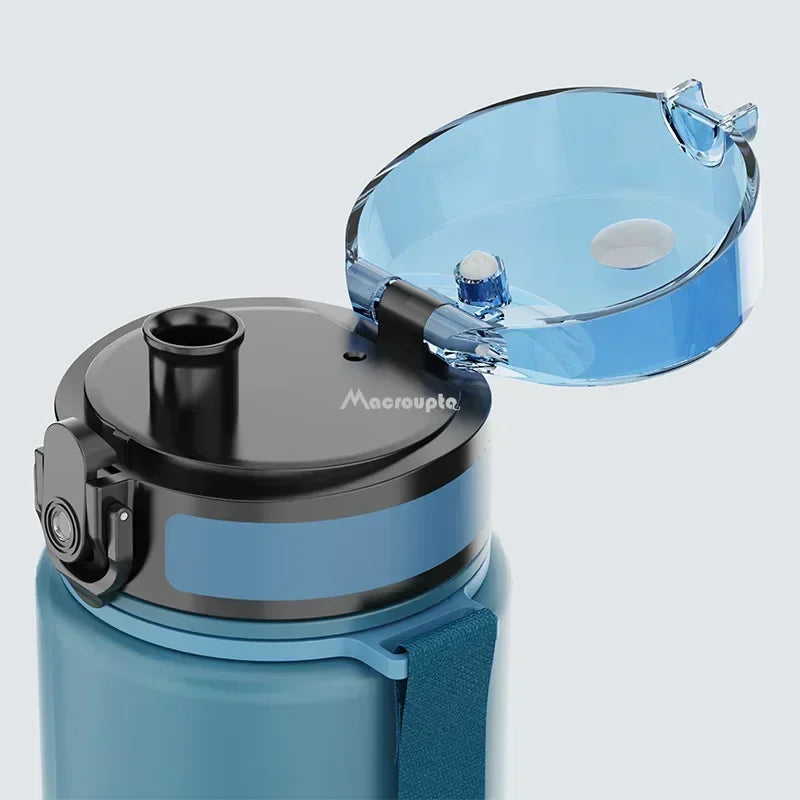Große Sport-Wasserflasche 1 Liter – Auslaufsicherer Trinkbecher aus Plastik für Gym, Fitness und Outdoor-Aktivitäten