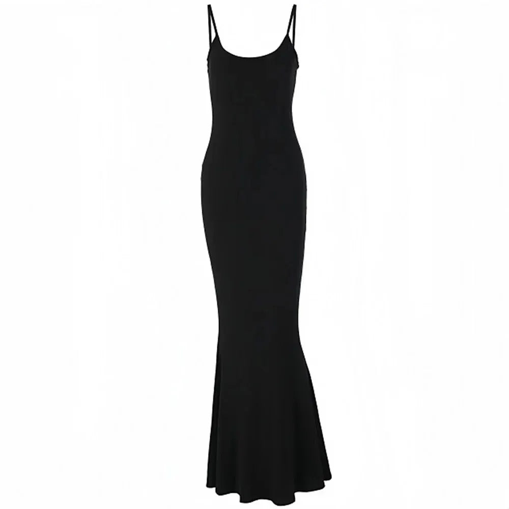 Damen Elegantes Sommer-Maxi-Kleid – Lässiges, rückenfreies Bodycon-Dress mit ärmellosem Design, Ideal für schicke Geburtstagsfeiern und stilvolle Sommerabende