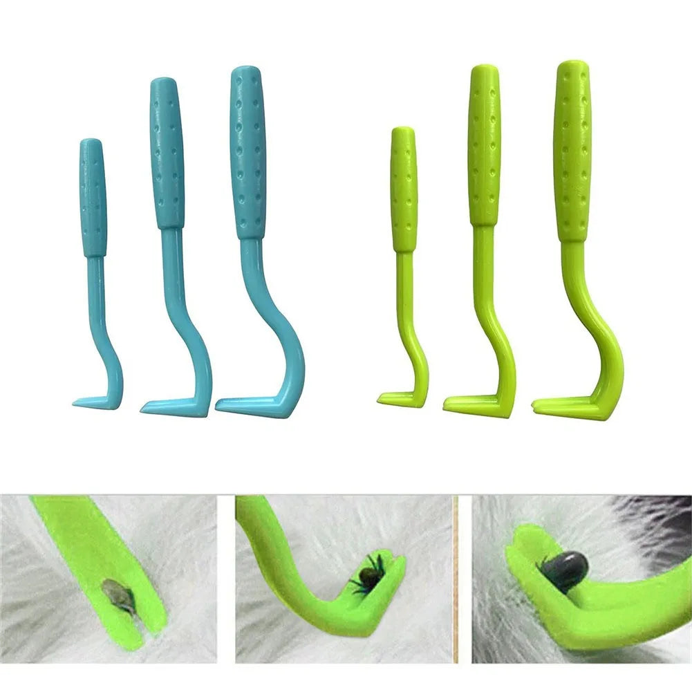 Zeckenhaken & Flohpinzette – 3 Stück Set, Ideal für Reisen & Haustierpflege zuhause