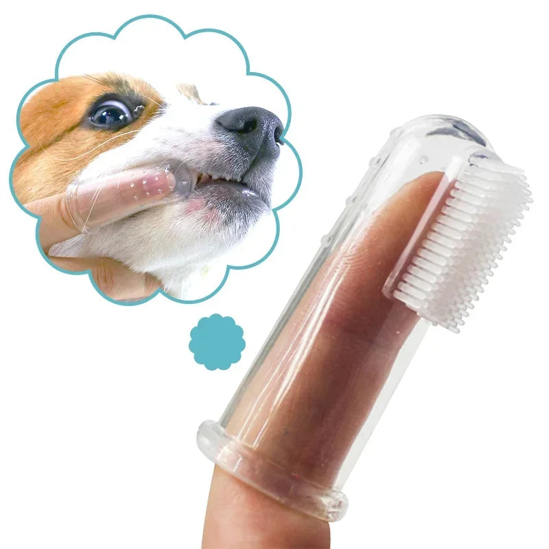 Ultraweiche Fingertierzahnbürste für Hunde und Katzen – Effektives Werkzeug zur Bekämpfung von Mundgeruch und Zahnsteinpflege, ideal für die Zahnhygiene Ihres Haustiers