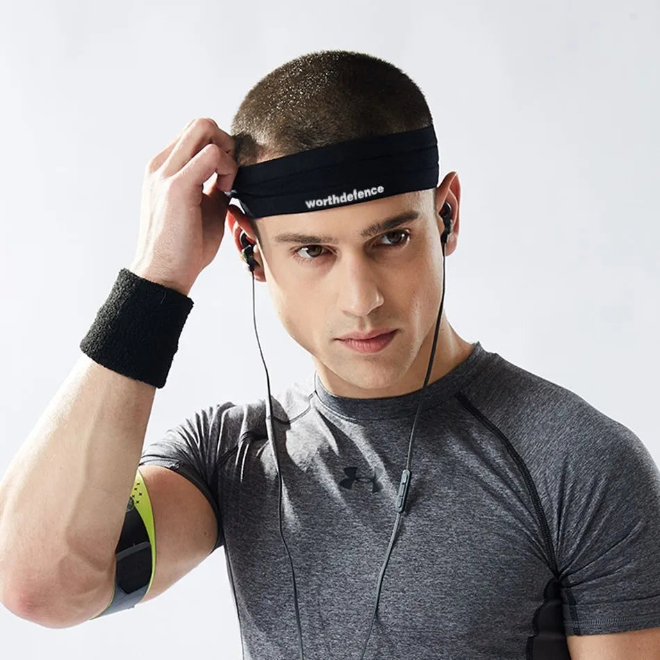 WorthWhile Stirnband für Sport – Atmungsaktive und rutschfeste Kopfband für Fitness, Basketball, Yoga und Volleyball für Damen und Herren