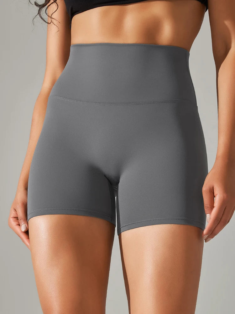 Hochwertige Sportshorts für Frauen – Squat-Proof, Hoher Bund, Atmungsaktiv, Schnell Trocknend, Perfekt für Yoga, Fitness und Radfahren