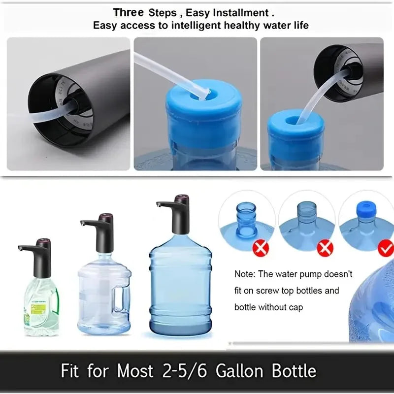 Kompakte 5-Gallonen-Wasserpumpe mit USB-Aufladung – Automatischer Dispenser für bequemes Wasserversorgen zu Hause, im Büro und unterwegs