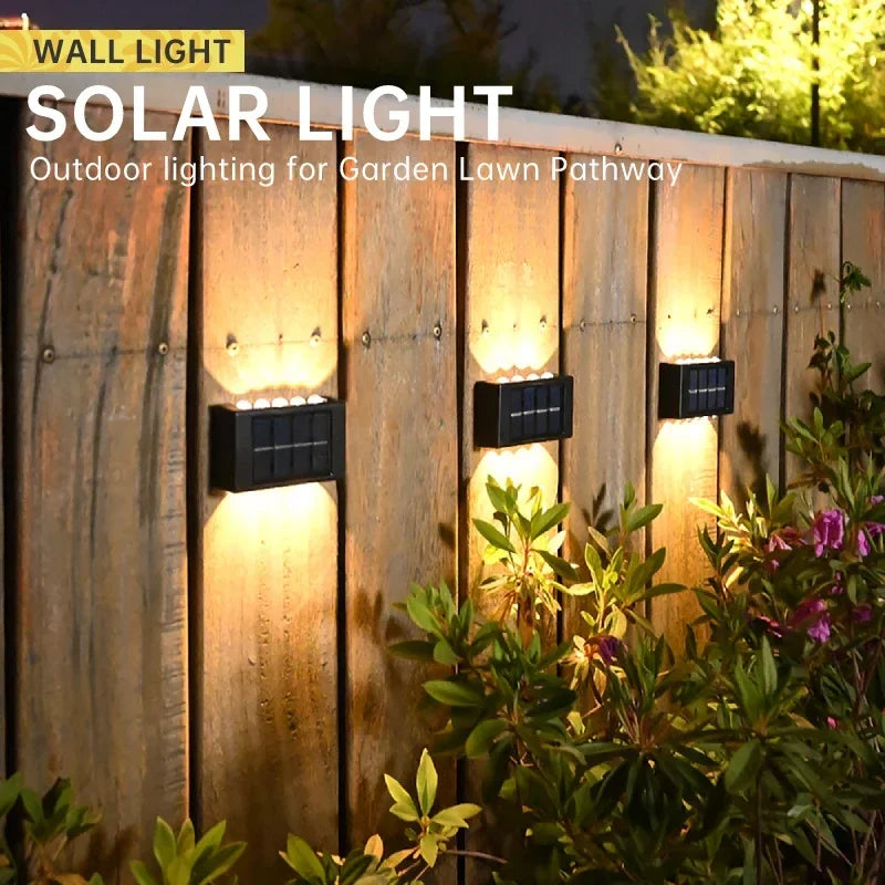 Solar Wandlampe, Außen Wasserdicht, Solarbetriebenes Licht für Garten Hof Dekoration, Umweltfreundliche Beleuchtung