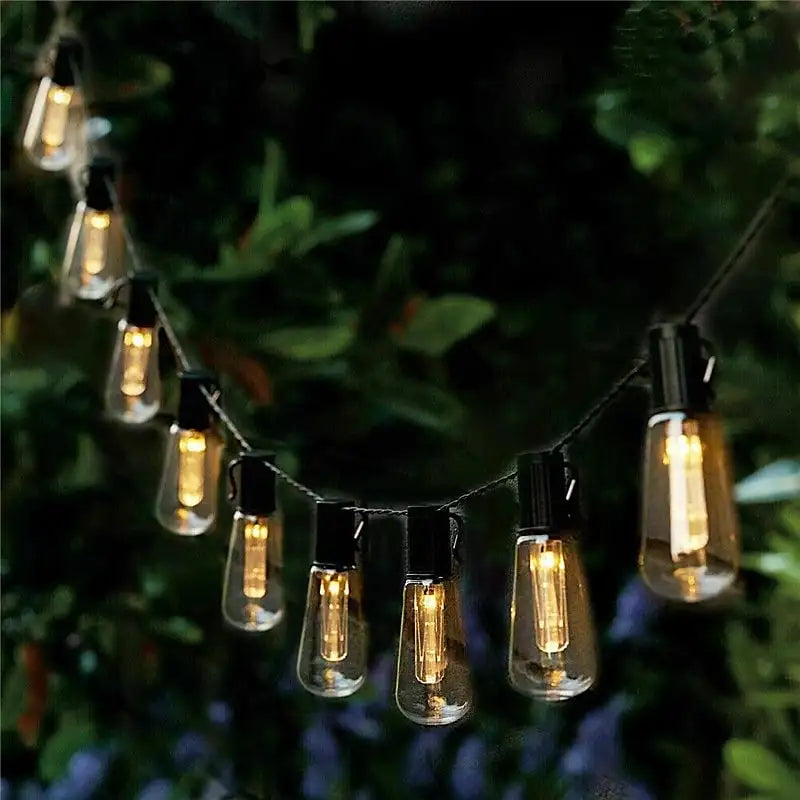 LED Solar-Lichterkette Außen – Mit Retro-Glühbirnen & IP65 Schutz, Stromlos betrieben für Garten & Balkon