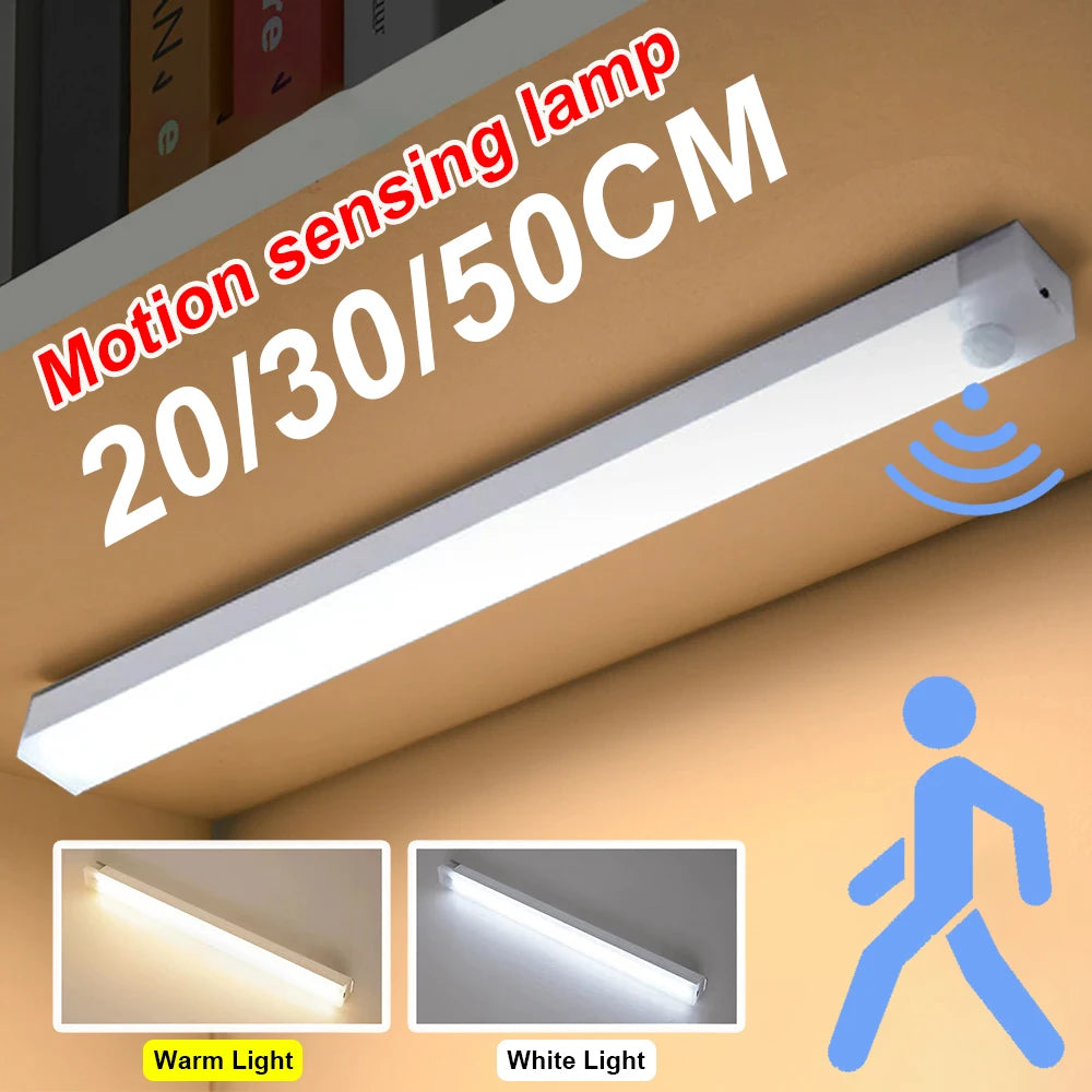 Bewegungssensor LED Nachtlicht - Kabellos, USB Wiederaufladbar, Dekorative Lampe für Schrank, Treppe und Küche