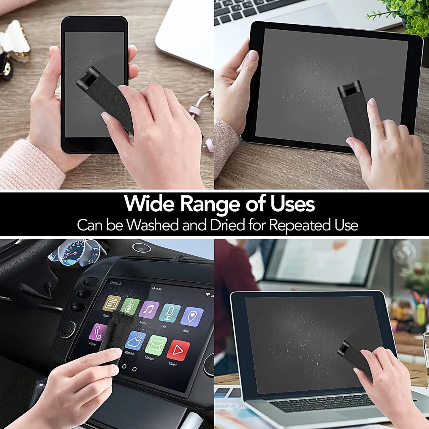 2-in-1 Bildschirm-Reinigungsset – Sprühflasche und Mikrofaser-Tuch für Handy, PC, Tablet und iPad, Effektive Staubentfernung und Politur