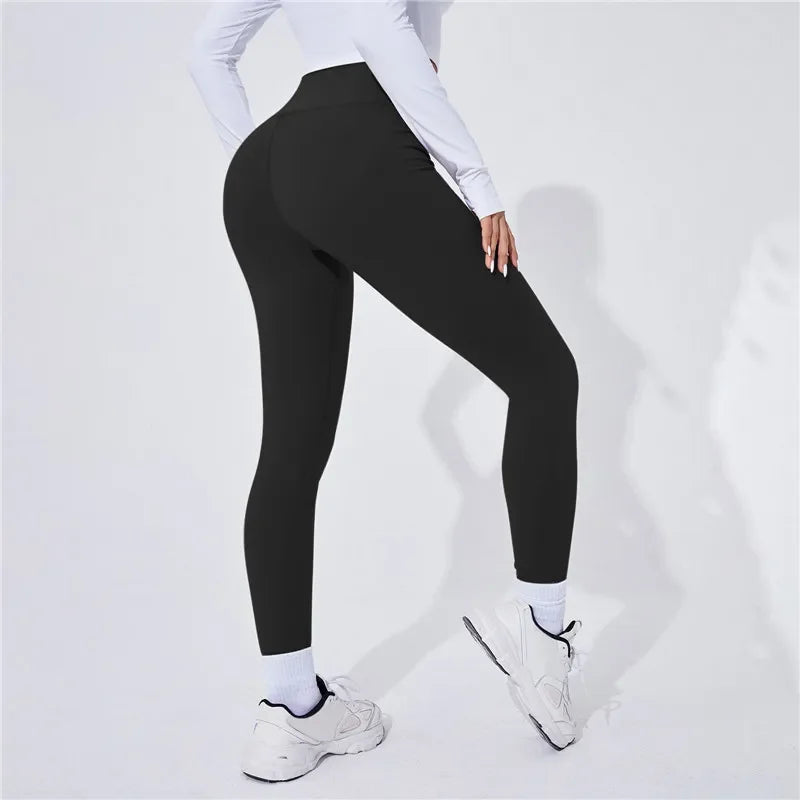Hochwertige High-Waist Yoga Leggings – Wärmende Sporttights mit Push-Up-Effekt für ein sexy, geformtes Gesäß, ideal für Fitness und Laufen