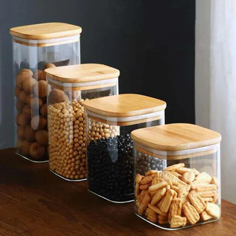 Vorratsglas mit Deckel: Transparenter Behälter für Tee, Kaffeebohnen, Snacks, Nüsse, versiegelte Aufbewahrungsbox