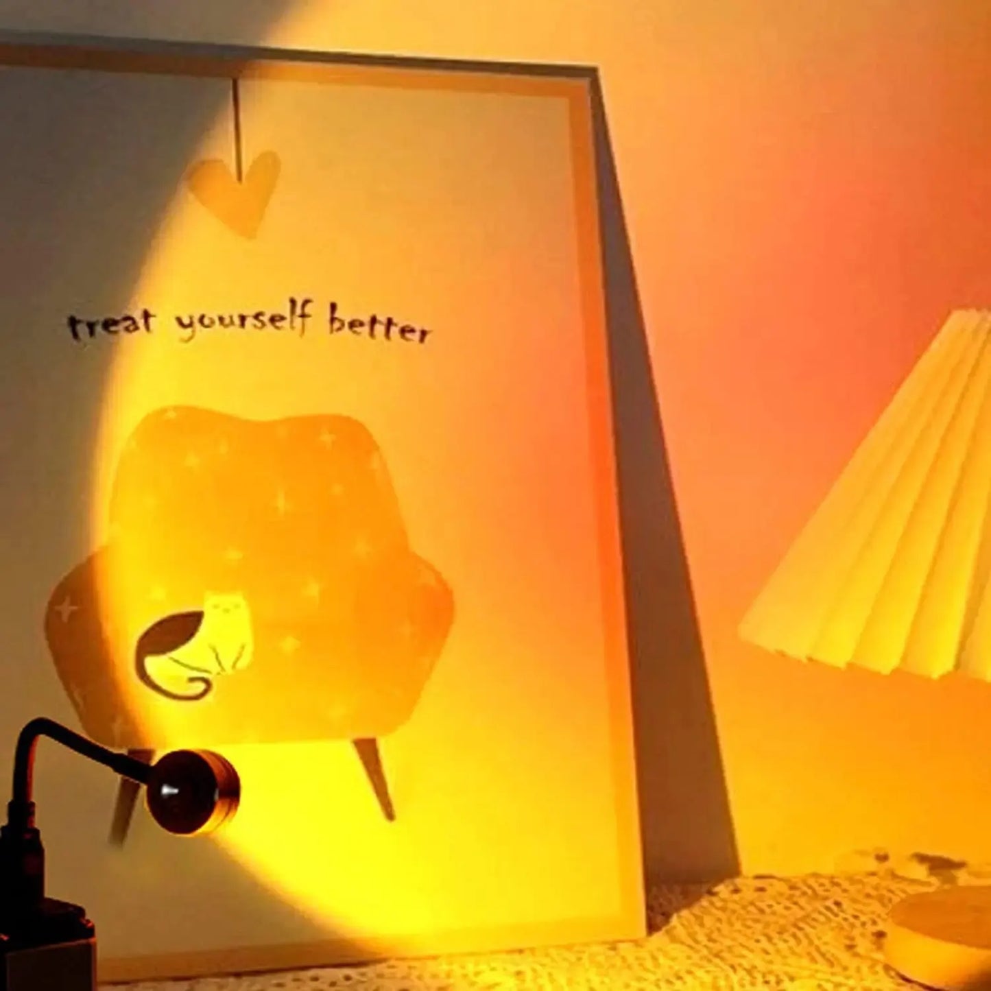 USB Sonnenuntergangs-Lampe – LED Ambiente-Licht für stimmungsvolle Raumdekoration, Sunset Lamp