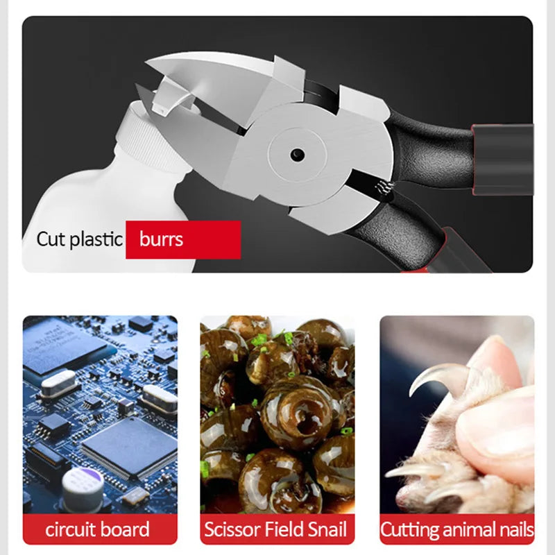 DELIXI Seitenschneider & Elektronikzange – Nozzle Pliers, Diagonalzange & Industrieschere für Kabel, Metalldraht, Kunststoff & Holz